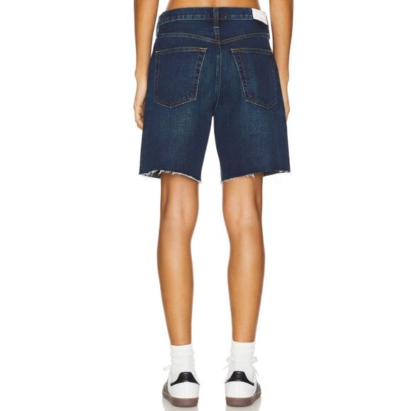 NWT Re/done Boyfriend Cutoff High Rise Dark Wash Shorts-sz  26 - Picture 3 of 9